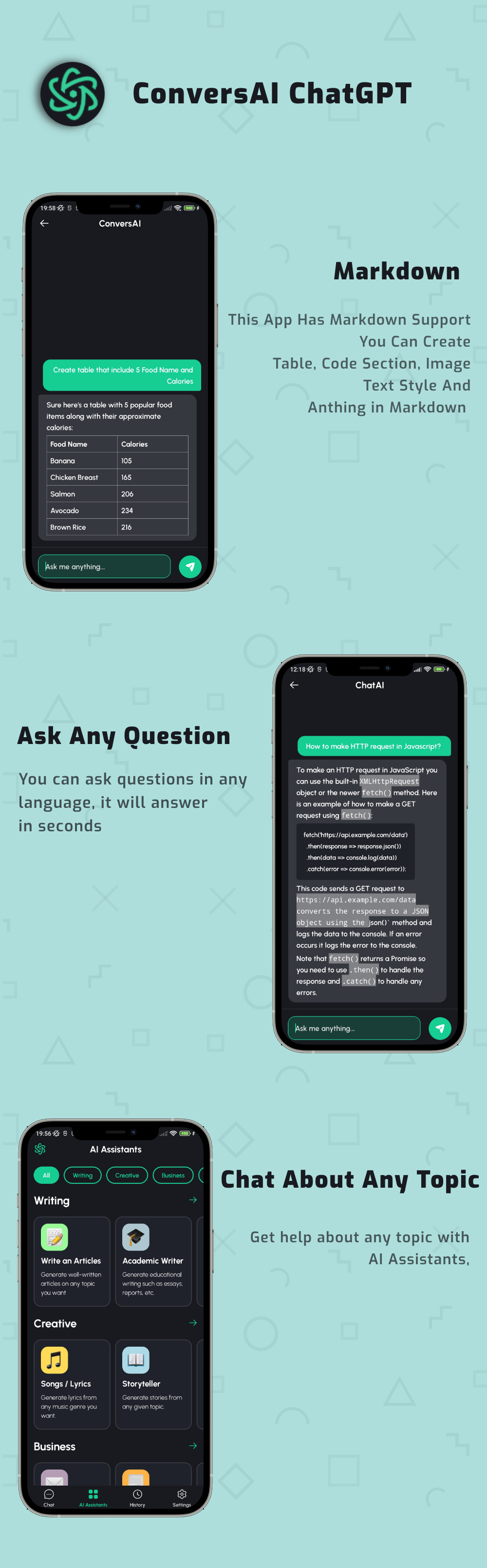 ConversAI ChatGPT AI Native Android Chat App - 1